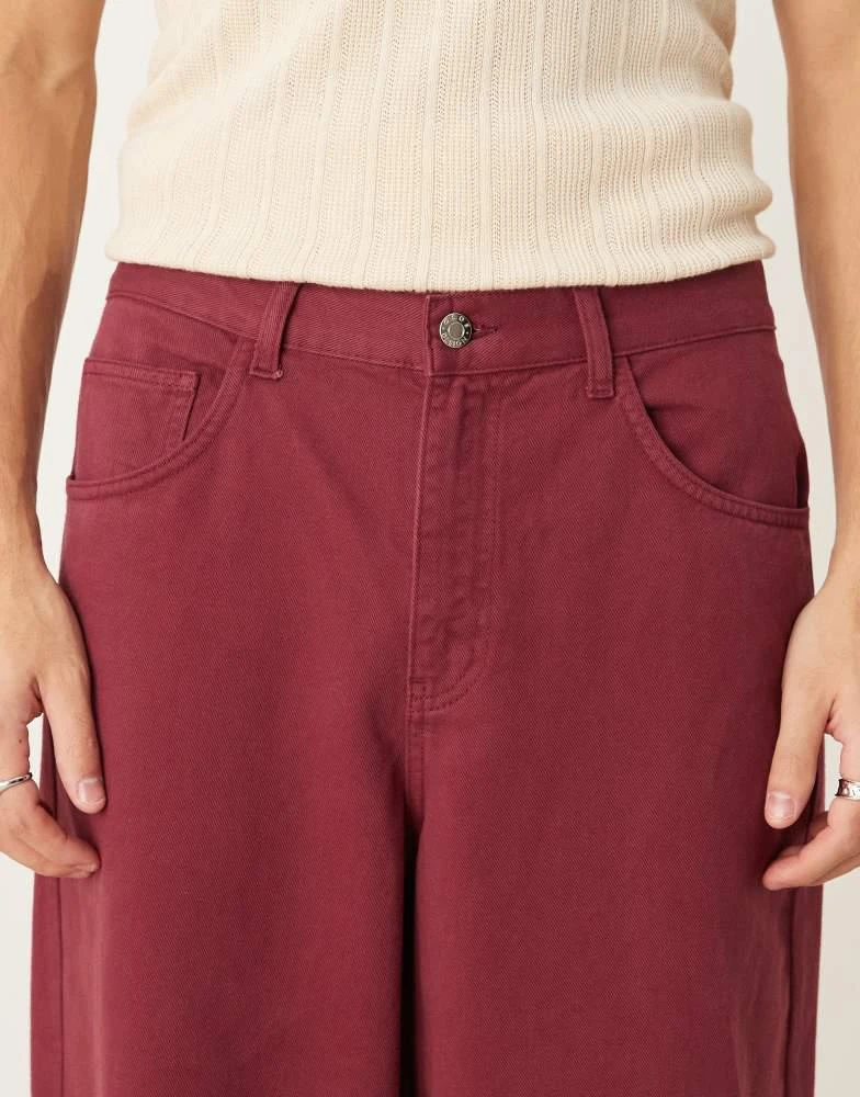 ASOS ASOS DESIGN co-ord baggy jeans in dark red 5
