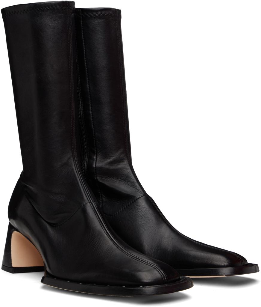 MIISTA Black Chastity Stretch Boots - Shoes - BeyondStyle