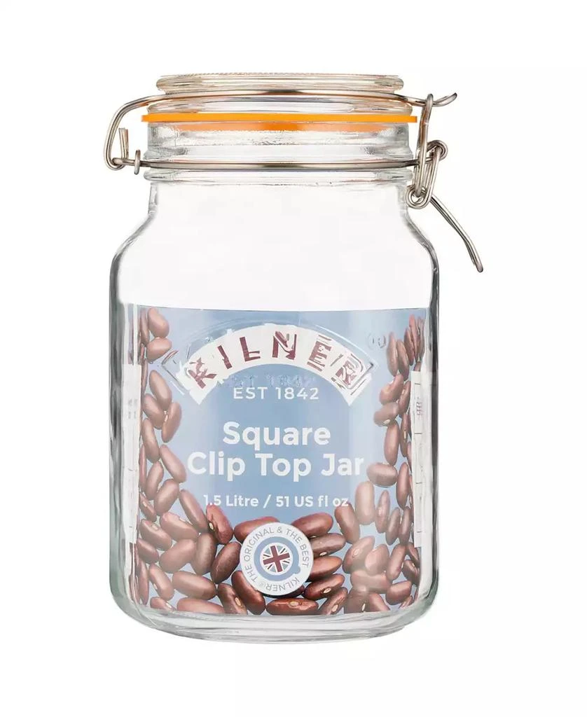 Kilner Set of 3 Square Clip Top Jars 3