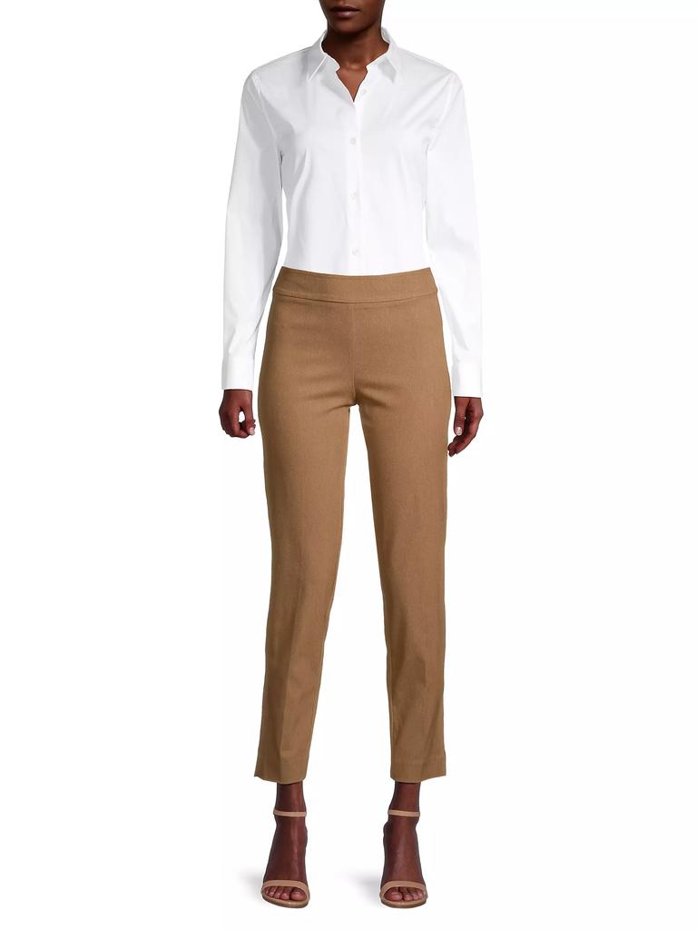 Avenue Montaigne Pars Stretch-Flannel Ankle Pants