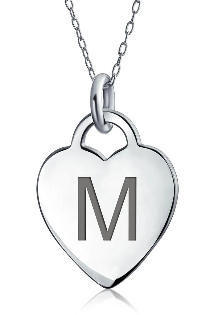 BLING JEWELRY Stelring Silver Initial Pendant Necklace - A-Z Available