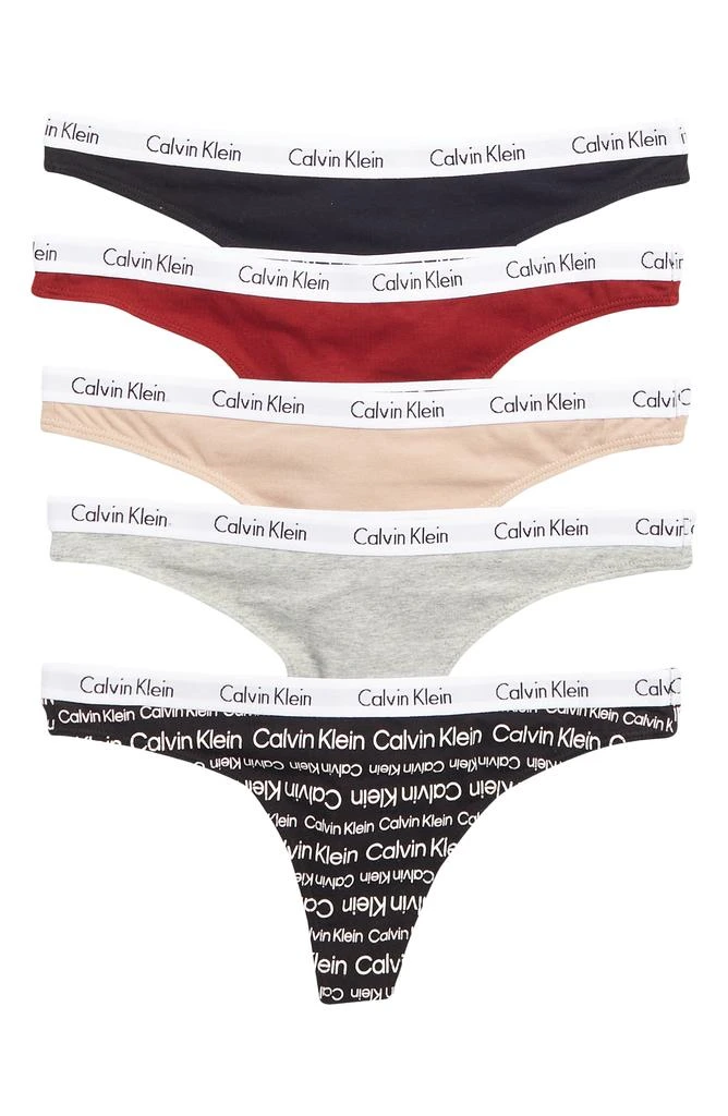 Calvin Klein Logo Thongs - Pack of 5 1