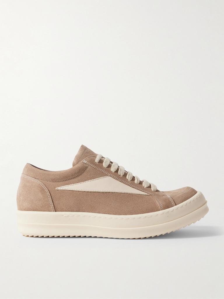Rick Owens ベージュ 厚底 ロウカット 本革 スニーカー EU37 40 RICK OWENS レザースニーカー | NET-A-PORTER