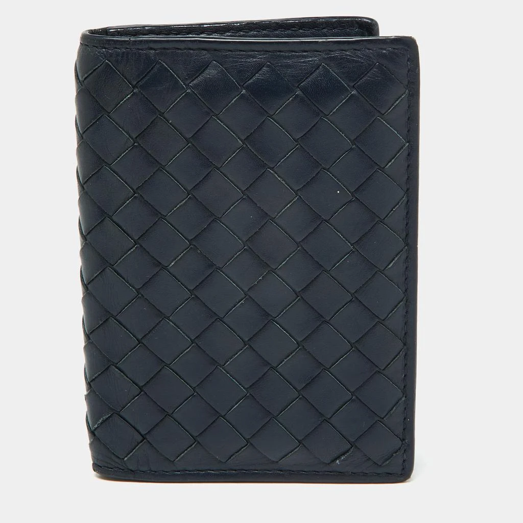 Bottega Veneta Bottega Veneta Blue Intrecciato Leather Card Case 1