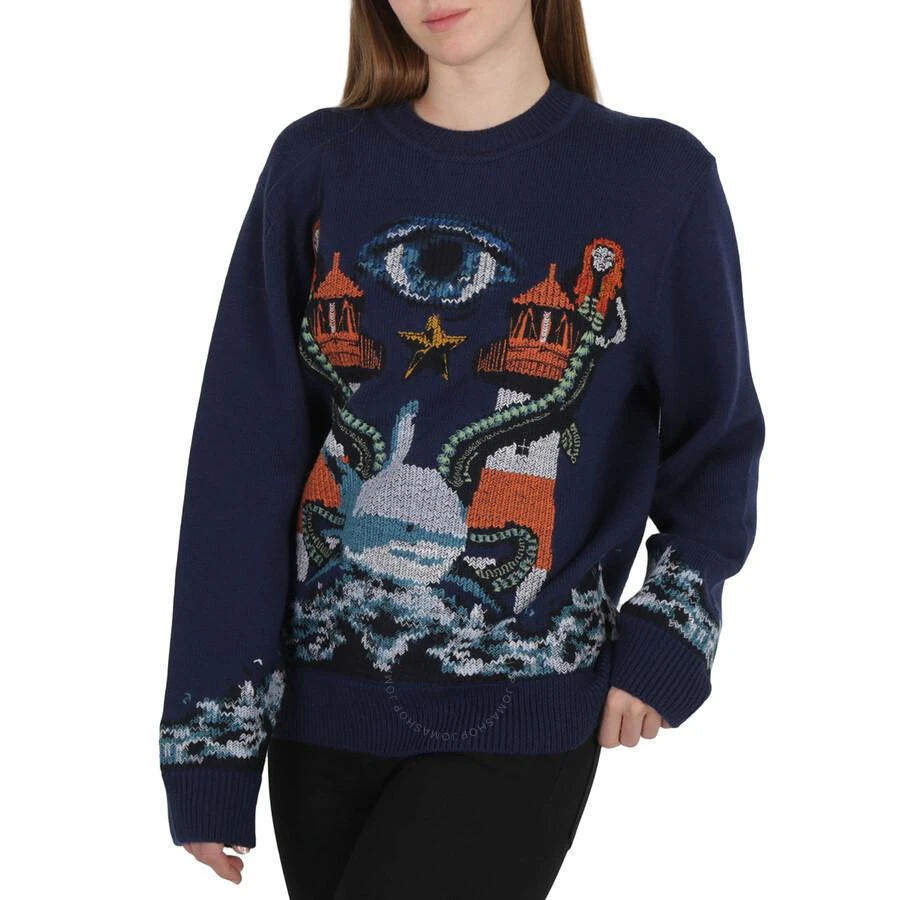 Burberry Liannah Intarsia Mermaid Wool Sweater 2