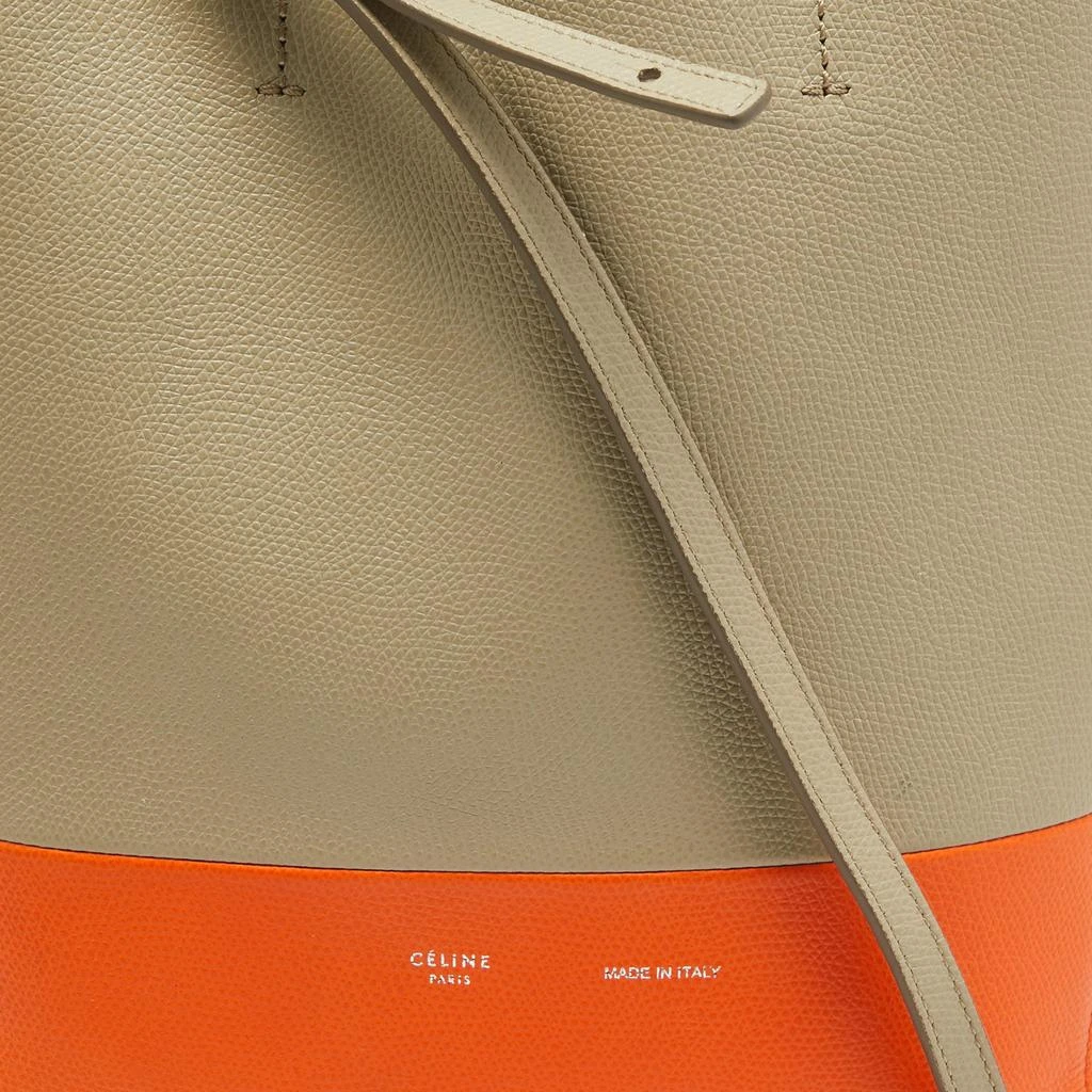 Celine Celine Beige/Orange Leather Small Vertical Cabas Tote 5