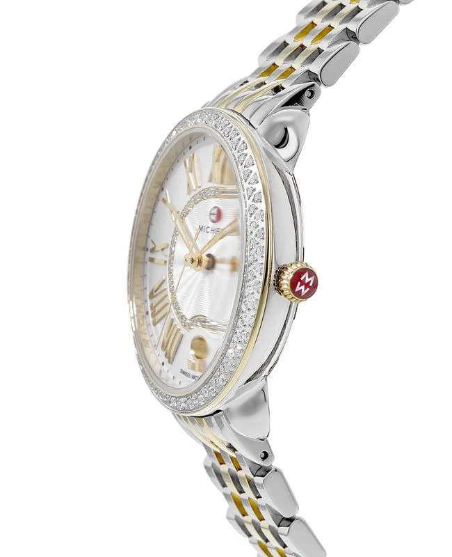 Michele Michele Serein Mid Two-Tone 18k Gold Diamond Women's Watch MWW21B000138 3