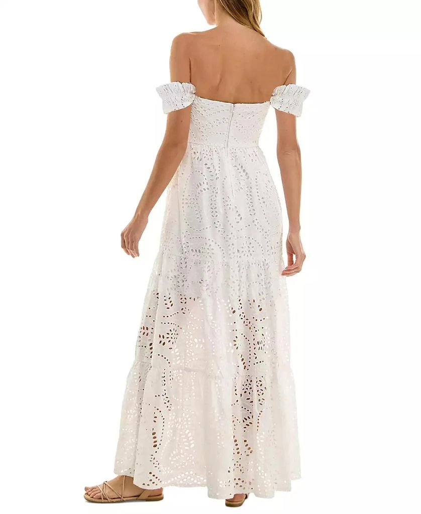 SENI & CADE Juniors' Off-The-Shoulder Eyelet Maxi Dress 2