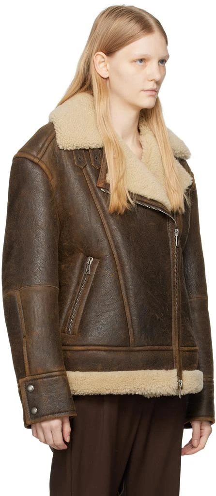 Max Mara Brown Empoli Leather Jacket 2
