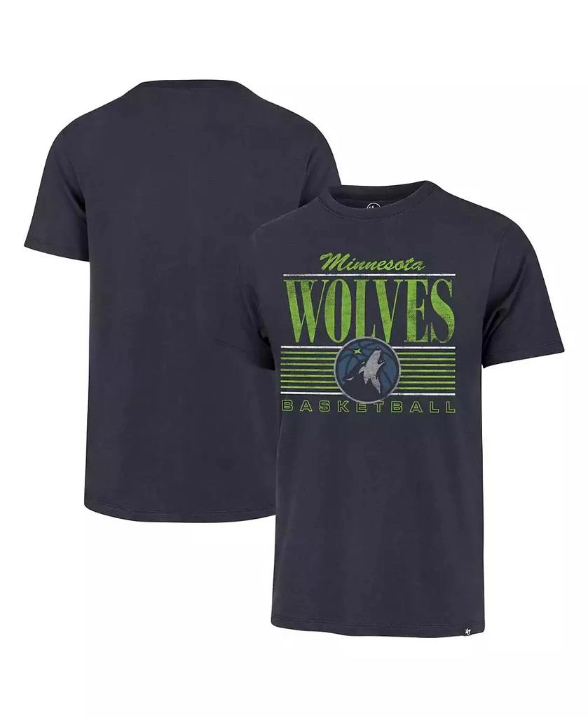 47 Brand Men's Navy Minnesota Timberwolves Remix Franklin T-Shirt 1