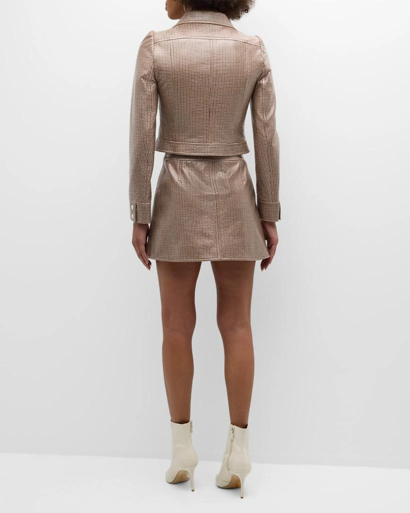 courreges Re-Edition Checked Print Vinyl Mini Skirt 4