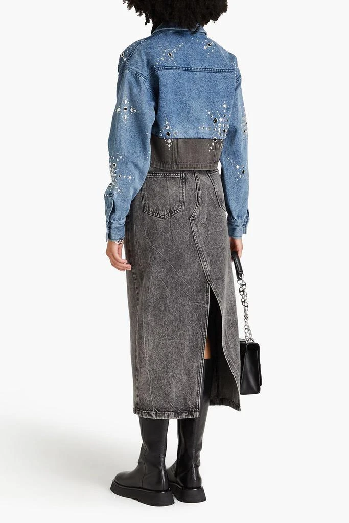 3.1 Phillip Lim Liberty embellished two-tone denim jacket 3