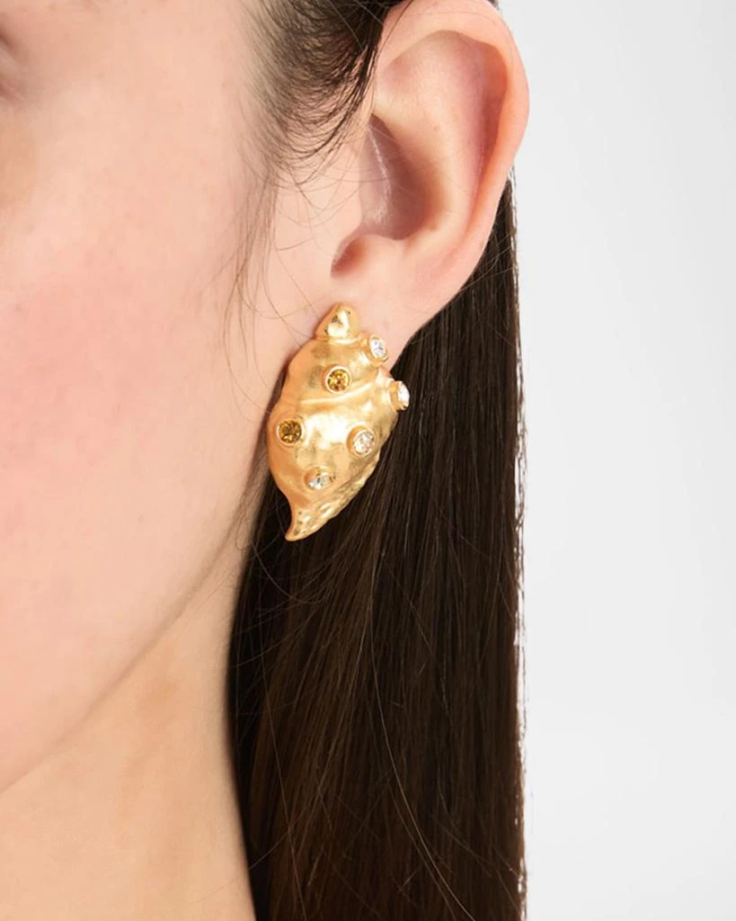 Oscar de la Renta Seashell Stud Earrings 2