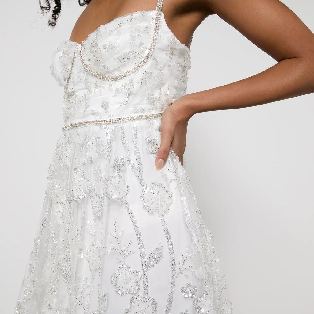 Self Portrait Embellished Tulle Mini Dress 4