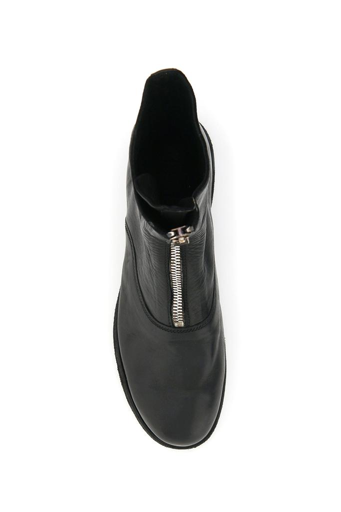 guidi front zip leather ankle boots