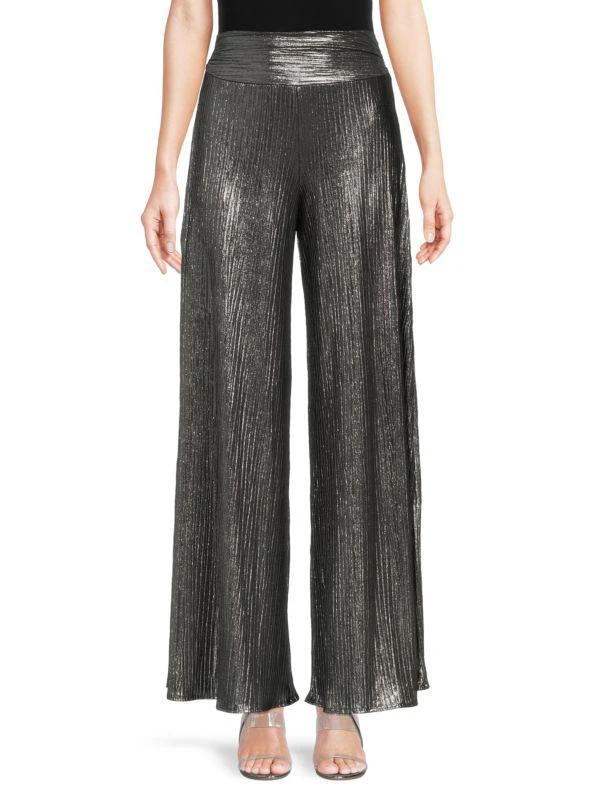 Renee C. Metallic Wide Leg Pants 1