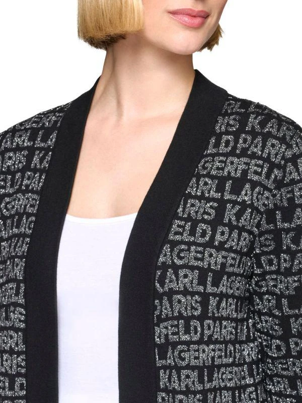 Karl Lagerfeld Paris Logo Open Front Cardigan 4