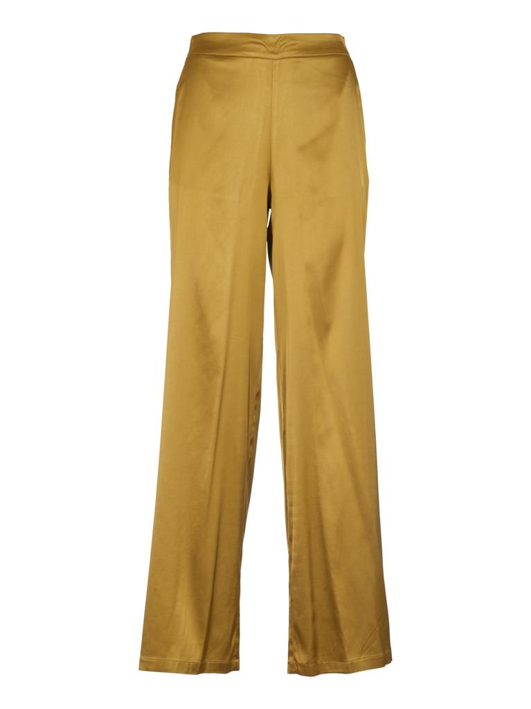 ATTIC AND BARN Elastic Waist Wide Straight Leg Trousers