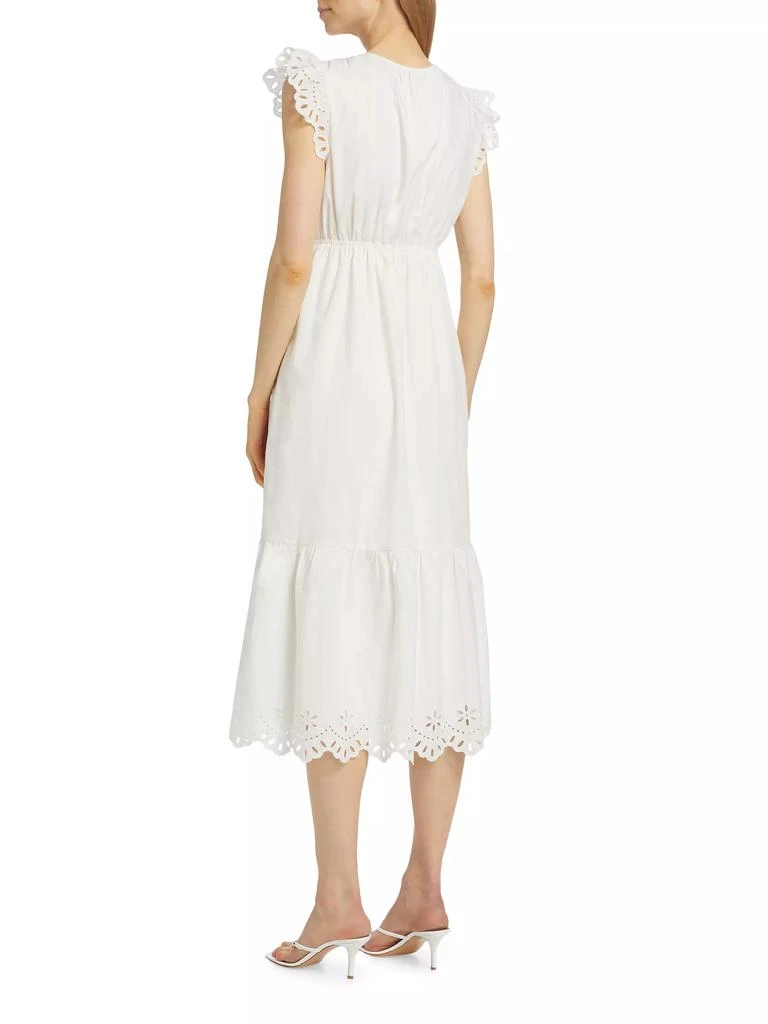 Rails Tina Eyelet Cotton Flutter-Sleeve Midi-Dress 5