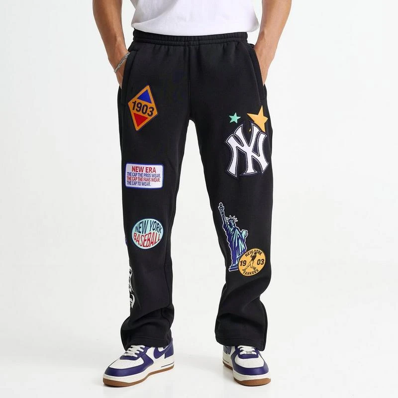 New Era Men's New Era New York Yankees MLB Patch Sweatpants 1