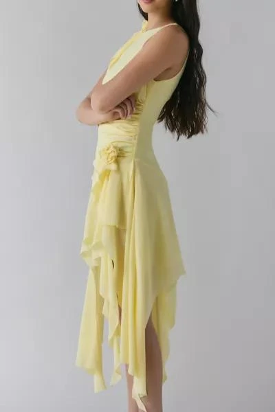 Bardot Bardot Ivana Rosette Cascading Ruffle Georgette Mini Dress 3