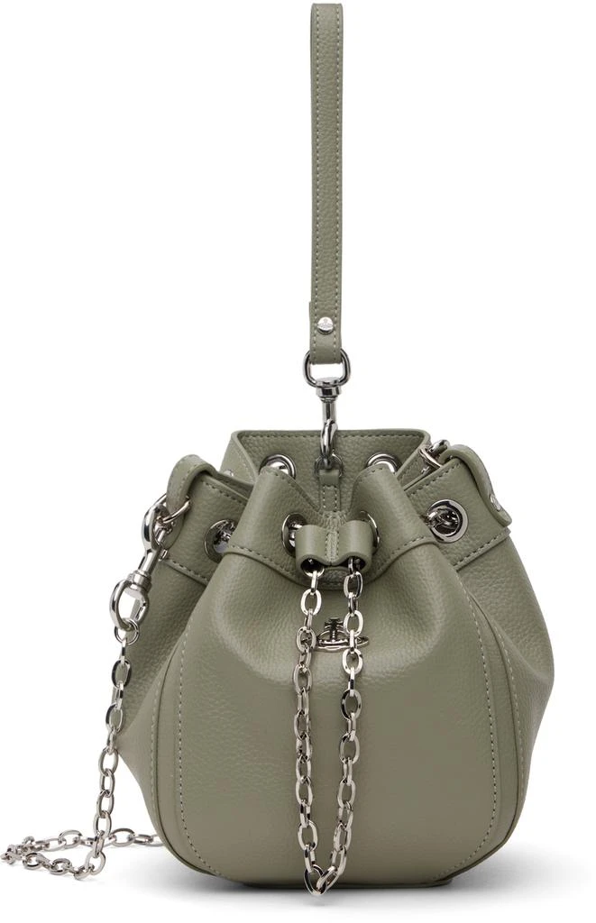Vivienne Westwood Green Chrissy Small Bucket Bag 1