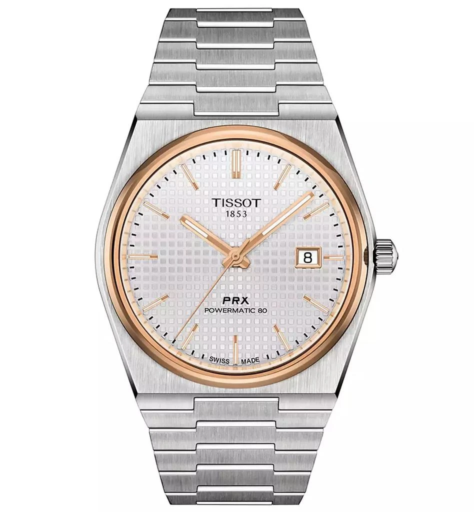 Tissot Men's Swiss Automatic PRX Powermatic 80 Stainless Steel Bracelet Watch 40mm 1