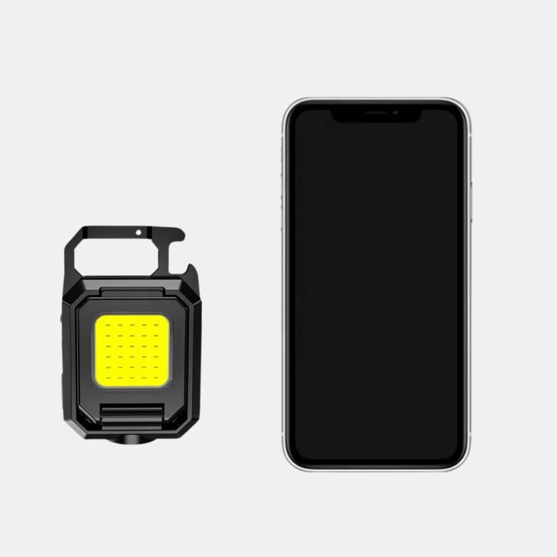 Vigor Rechargeable Cob Keychain Work Light With Bottle Opener And Magnet, Suitable For Outdoor,Camping, Fishing, Hiking Bulk 3 Sets 3 PACK