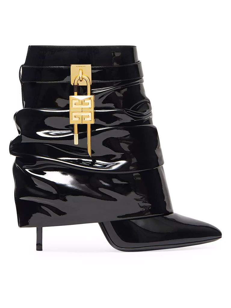 Givenchy Shark Lock Stiletto Ankle Boots in Latex
