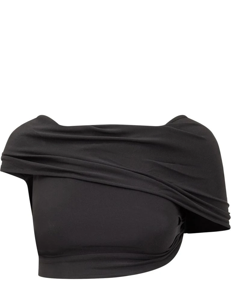 Casablanca Casablanca Crepe Draped Crop Top 1