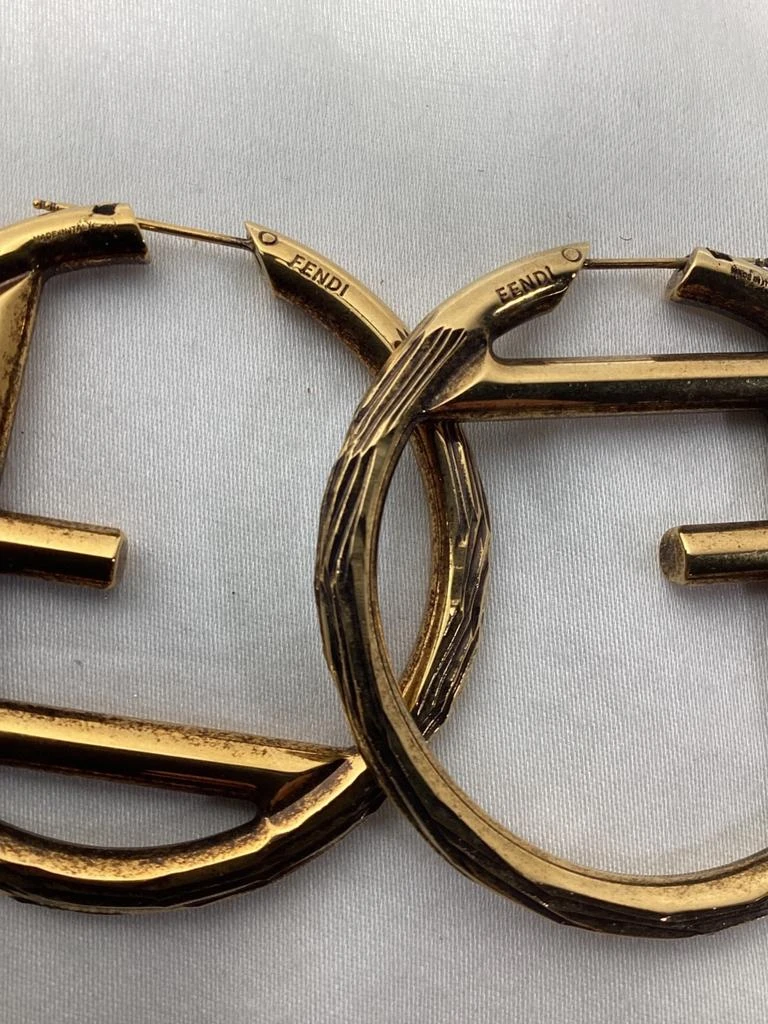 Fendi F is  Hoop Earrings in Gold Metal 6