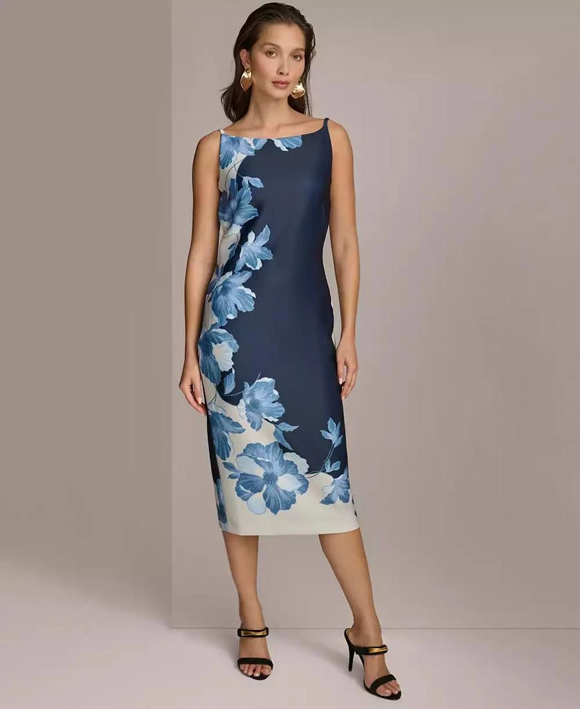 Donna Karan Women's Floral Print Sleeveless Sheath Dress 7