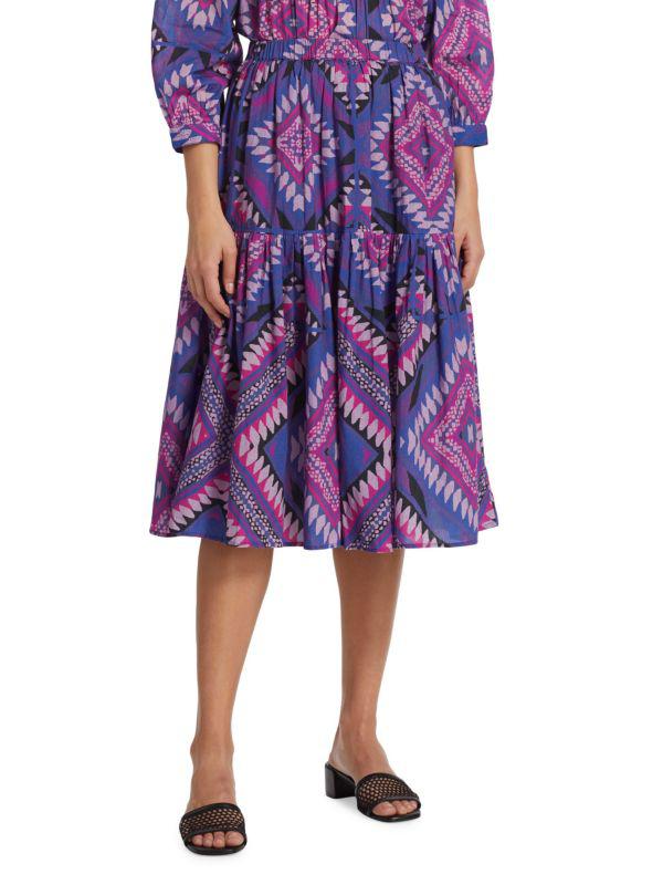 ba&sh Venus Geometric Midi Skirt