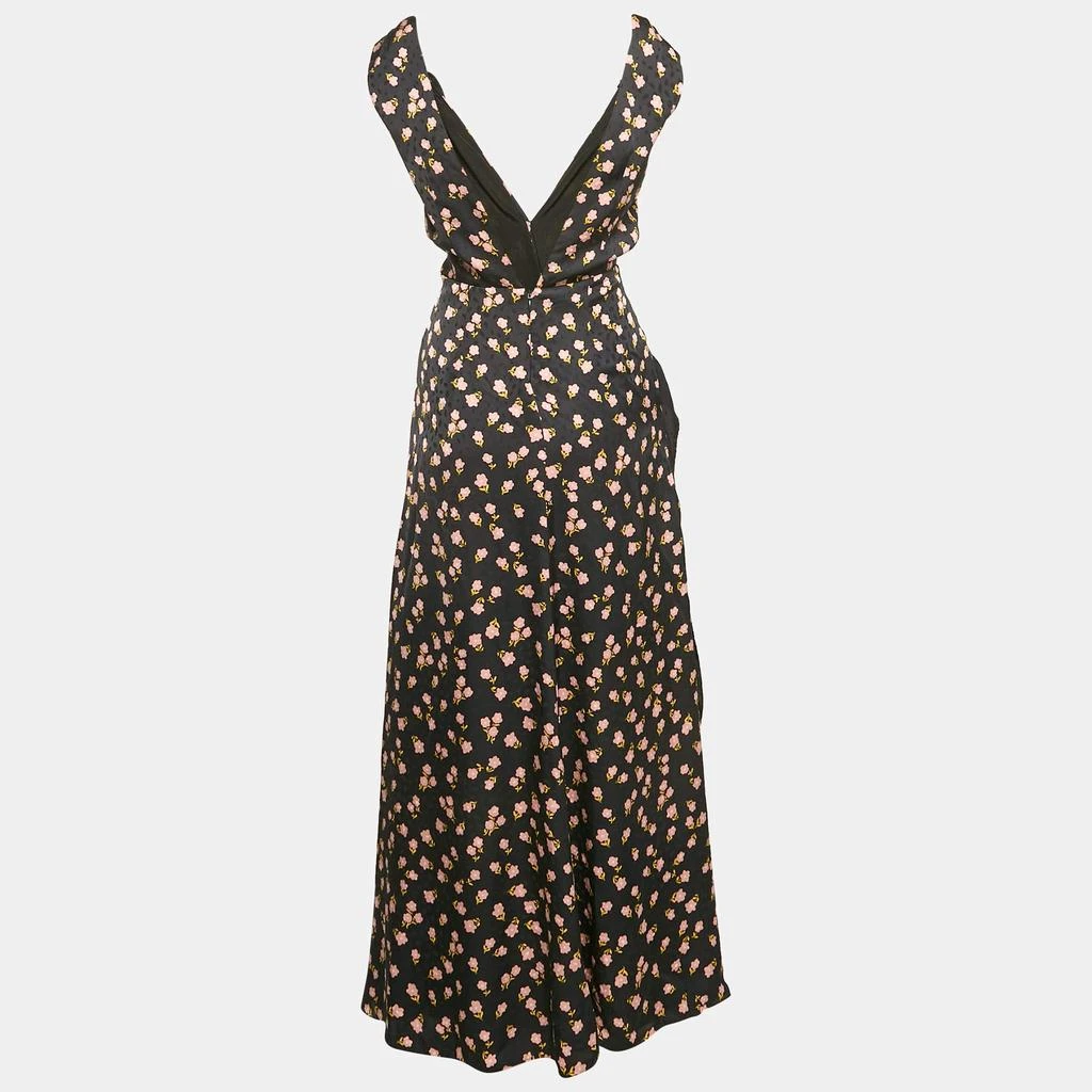 Self Portrait Self-Portrait Navy Blue Floral Print Flared Midi Dress S 2