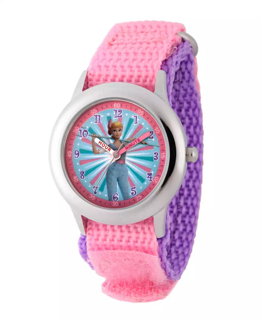 ewatchfactory Girl's Disney Toy Story 4 Bo Peep Pink Stainless Steel Time Teacher Strap Watch 32mm