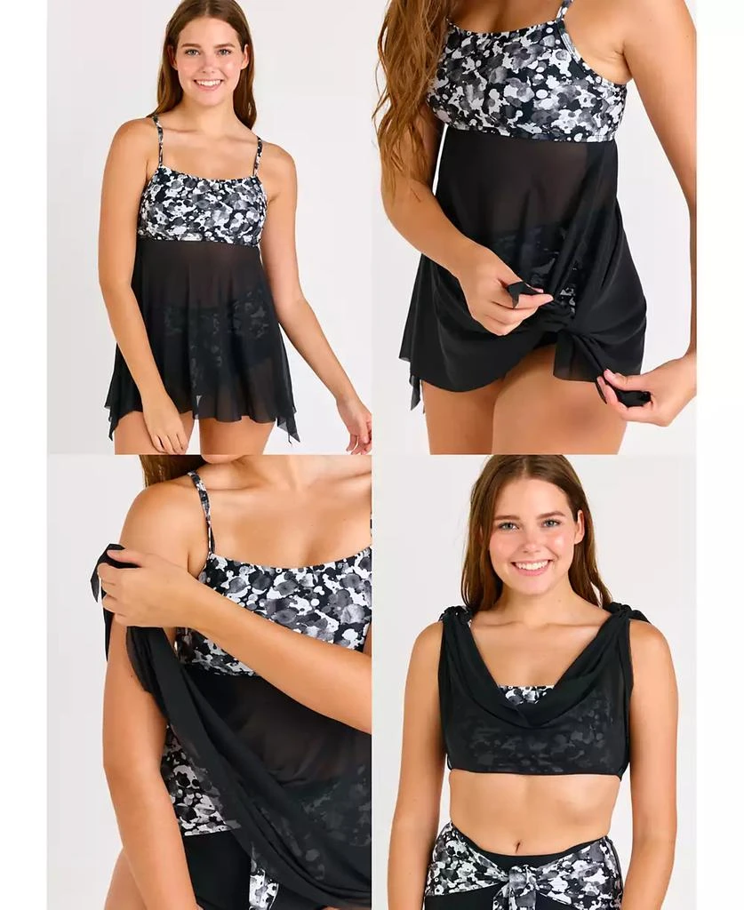 Calypsa Plus Size Calysa 3in1 Adjustable Strap Tankini Swim Top 3