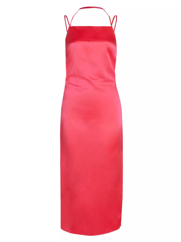 Amanda Uprichard Amiyah Silk Slip Midi-Dress