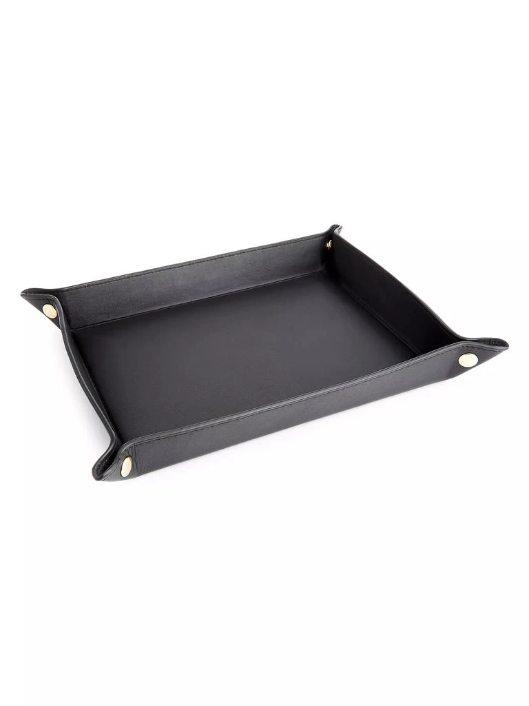 Royce New York Large Leather Catchall Valet Tray 1