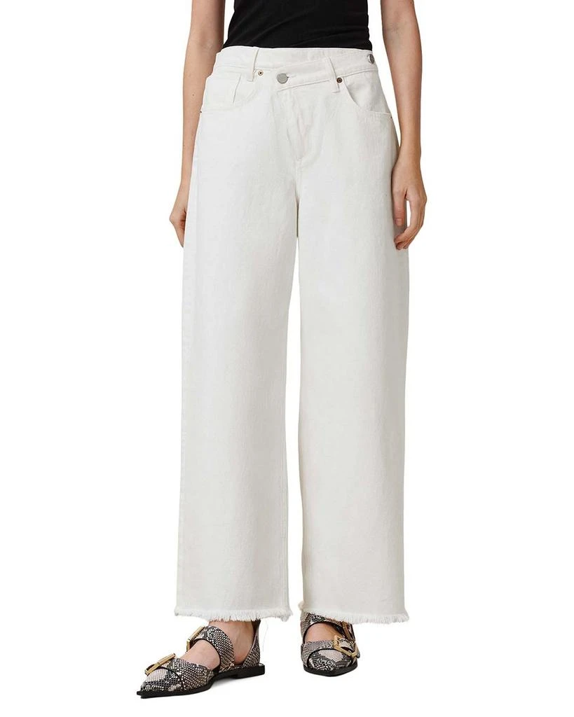 ALL SAINTS Aki High Rise Wide Leg Jeans in Chalk White 1