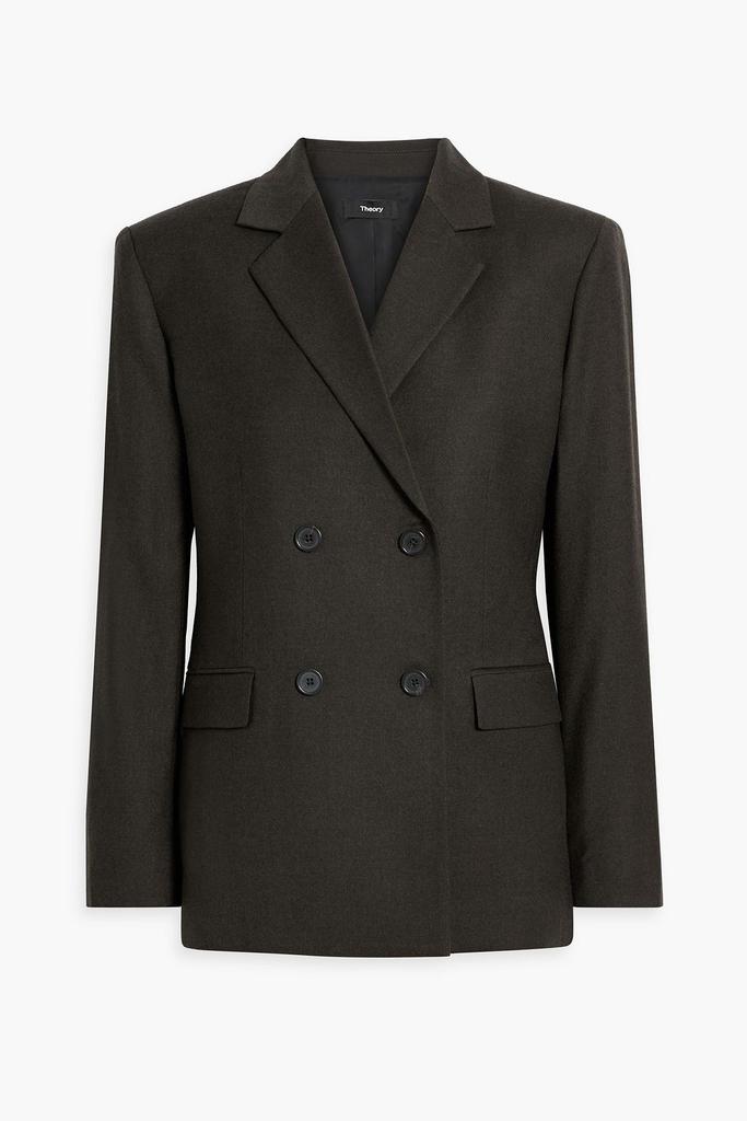 Theory Double-breasted wool-felt blazer