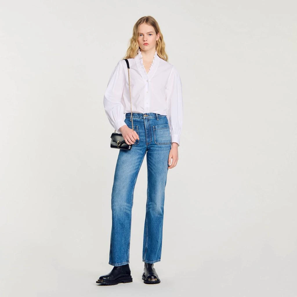 Sandro Cotton shirt with fancy collar 1