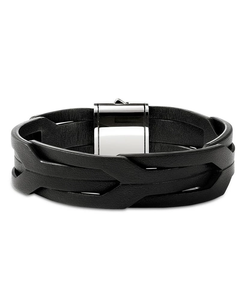 John Hardy Men
s Sterling Silver Icon Braided Leather Bracelet 1