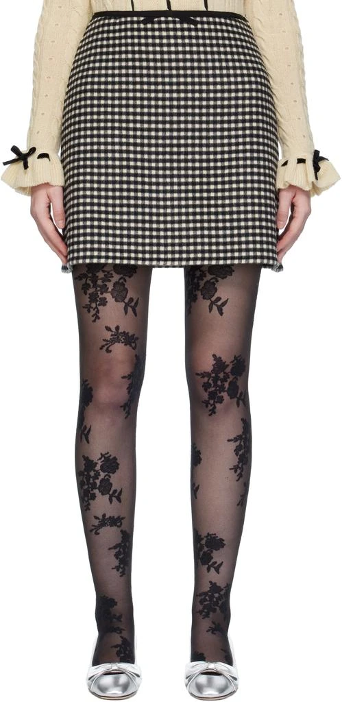 Black & White Check Miniskirt