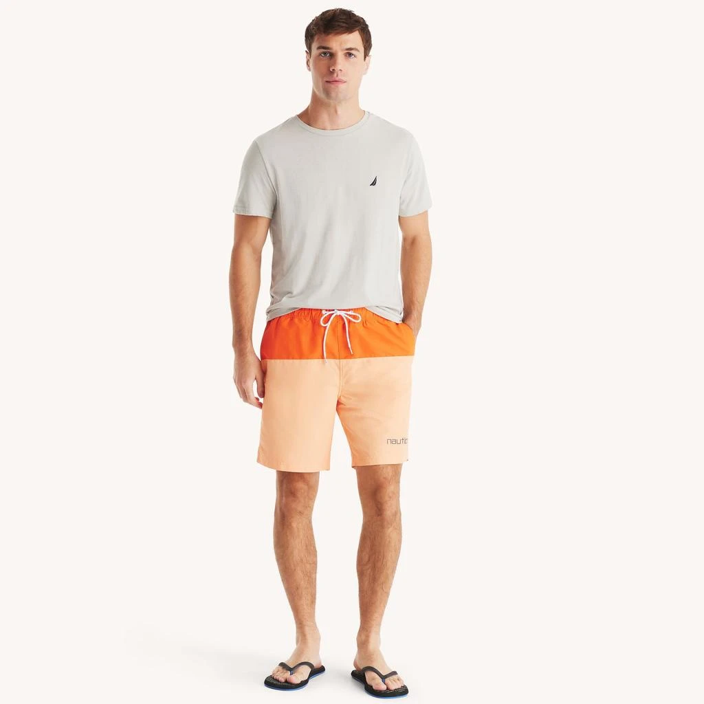 Nautica Mens 8" Colorblock Quick-Dry Swim 1
