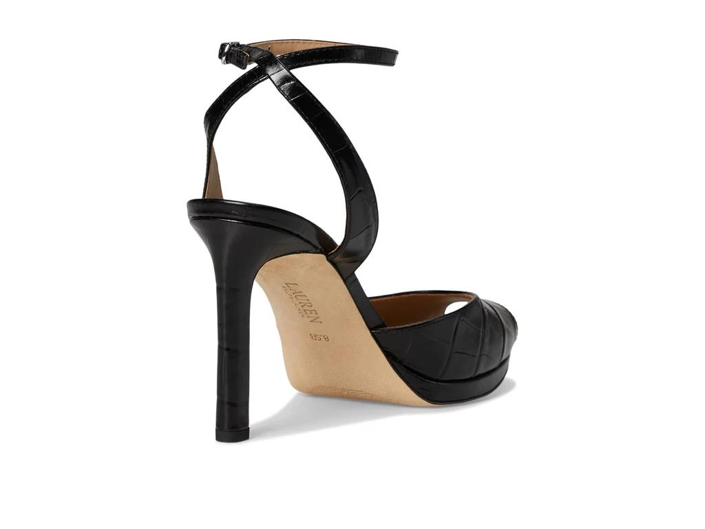 Ralph Lauren Kyla Crocodile-Embossed Leather Sandals 5