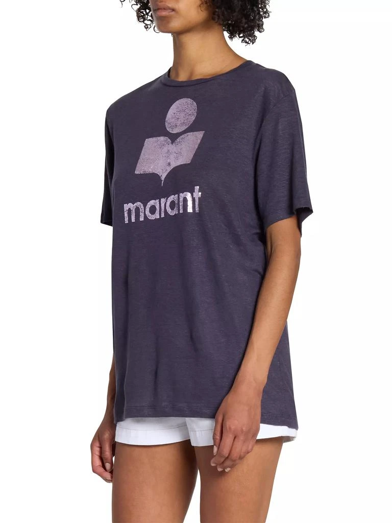 Isabel Marant Étoile Zewel Logo Linen T-Shirt 4