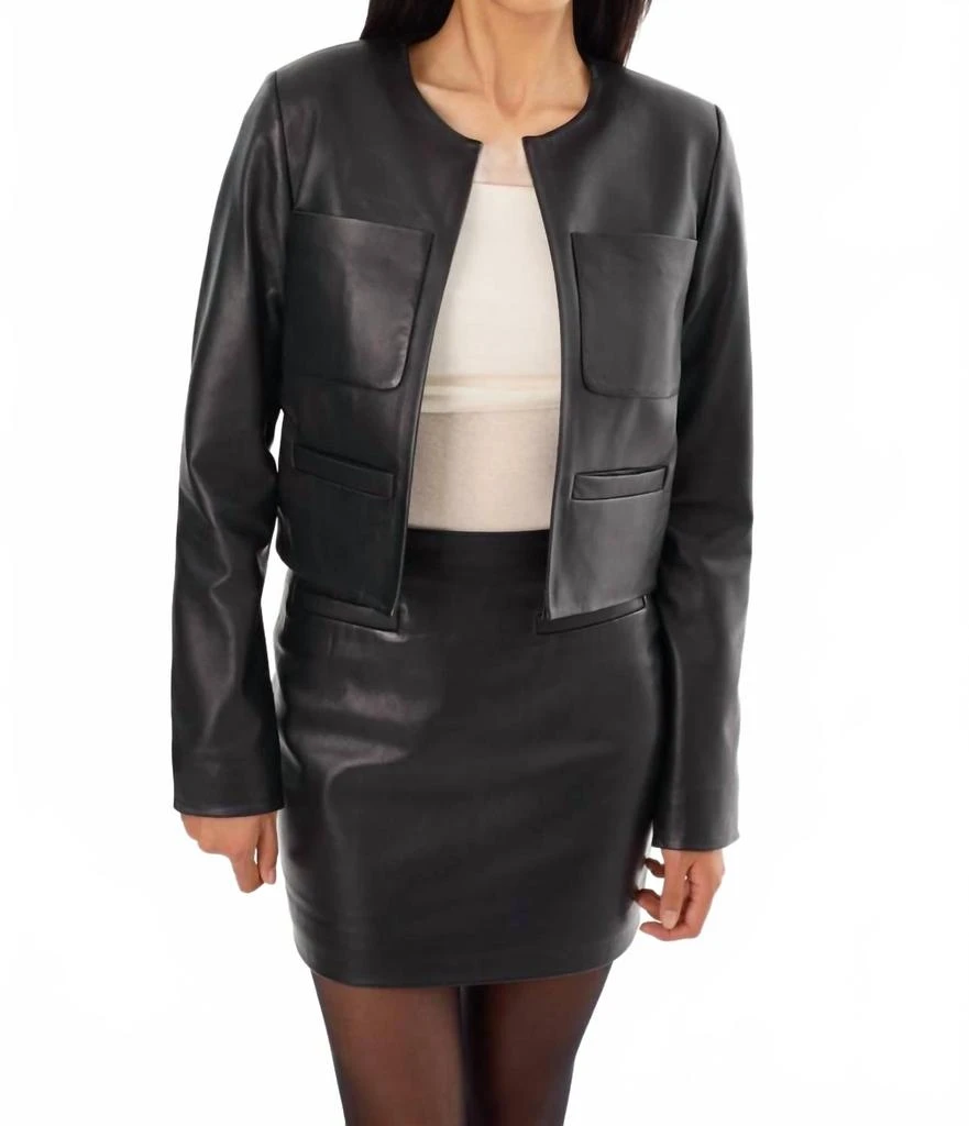 LaMarque Linette Leather Jacket In Black
