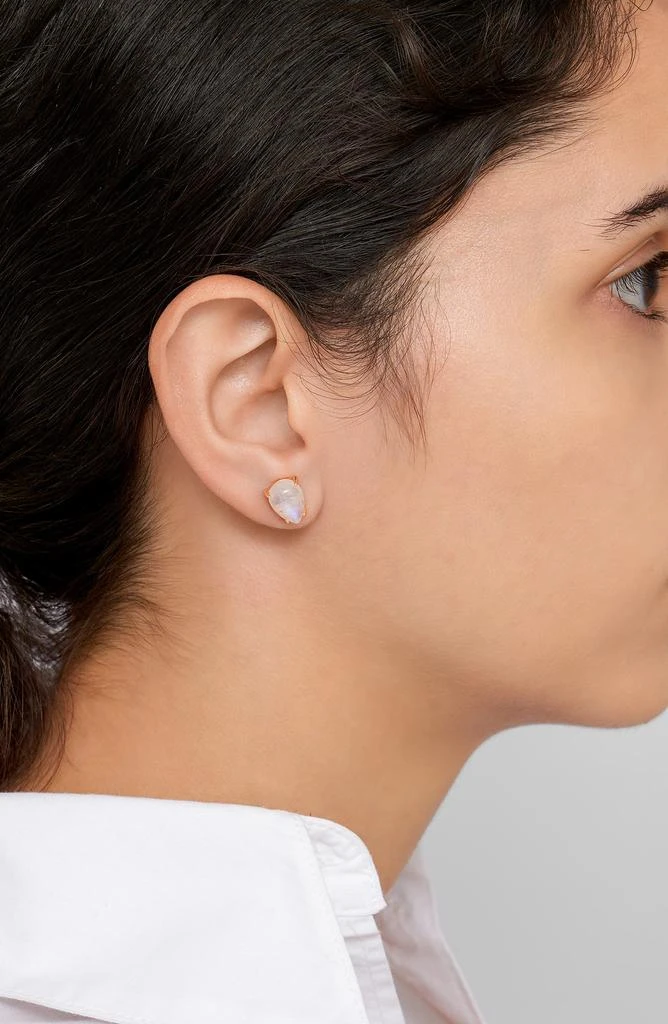 ADORNIA FINE Moonstone Pear Stud Earrings 2