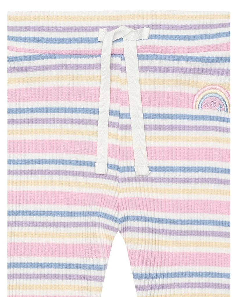 Huxbaby Girls' Rainbow Striped Rib Leggings - Baby 2