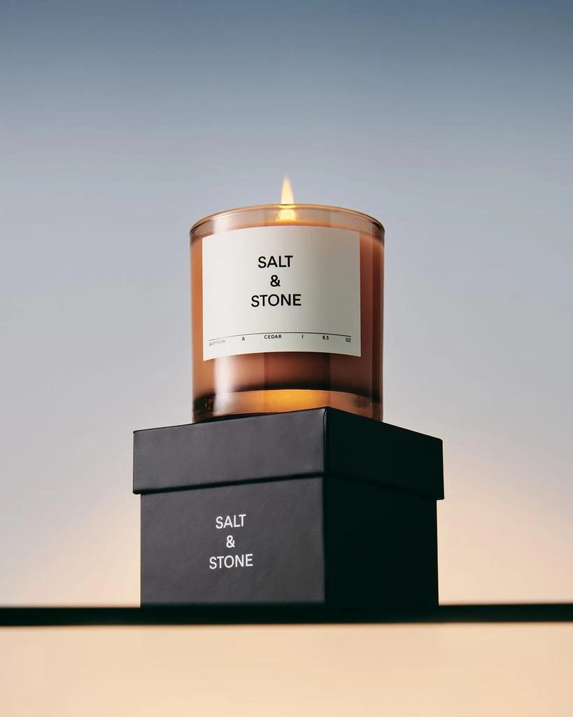 Salt & Stone Saffron & Cedar Candle 3